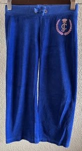 JUICY COUTURE Blue Velour VINTAGE Pants Girl’s size Small - Picture 1 of 6