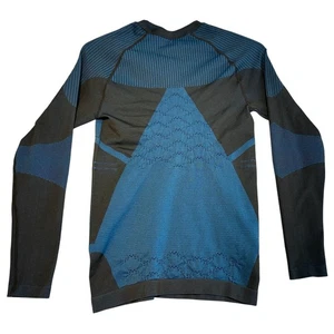 Uniquebella Damen blau schwarz Langarm sportlich Basis Thermo Layer Shirt L - Bild 1 von 8