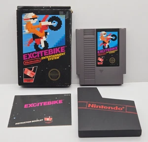 1986 Nintendo NES Excitebike Rev-A - No Hang Tab Box CIB - Picture 1 of 24