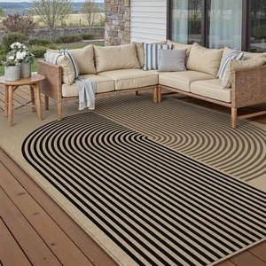 6x9 Rainbow Easy Jute Area Rug for Living Room Large Washable Indoor Outdoor ... - Picture 1 of 9