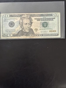 Series 2004 $20 Twenty Dollar Bill Note Unique Serial Number Note EF00444400D - Picture 1 of 4