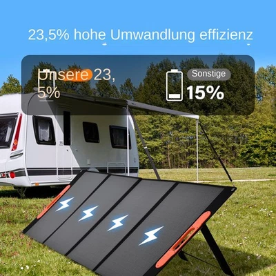 LARU Solarpanel 200W 400W Tragbar Faltbar Solarmodule für Camping Wohnmobil DE - Bild 1 von 4