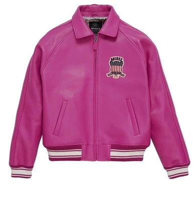 Chaqueta para hombre Avirex Icon rosa American Flight chaqueta de cuero de vaca genuino Foto 1 de 4