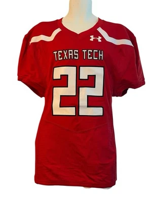 Texas Tech Raiders Under Armour Large Football Vortex Jersey #22 Team Issued NWT - Image 1 of 4