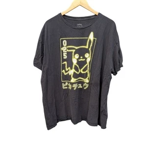 Pokemon Pikachu glow t shirt manica corta 2x goth nerd gamer indossata negli anni 90 - Foto 1 di 5