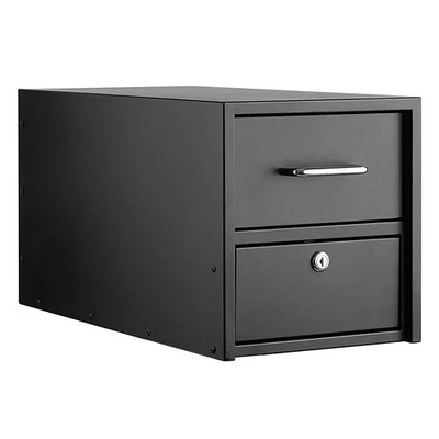 Uimoso Post Mount Mailbox Lockable Outdoor Metal with Magnetic Door Black - Image 1 of 4