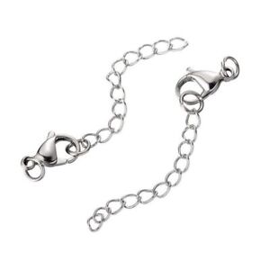 Stainless Steel Necklaces Bracelets Extender Metal Chains Jewelry Findings 10pcs
