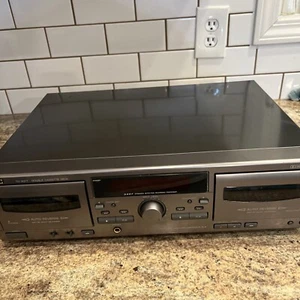 JVC TD-W217 2 Head Dual Cassette Dolby NR Processor Deck & Tape tested & works - Bild 1 von 12