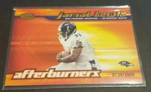 2001 Invincible Afterburners Jamal Lewis Insert Card #ed/2000 - Baltimore Ravens - Picture 1 of 1