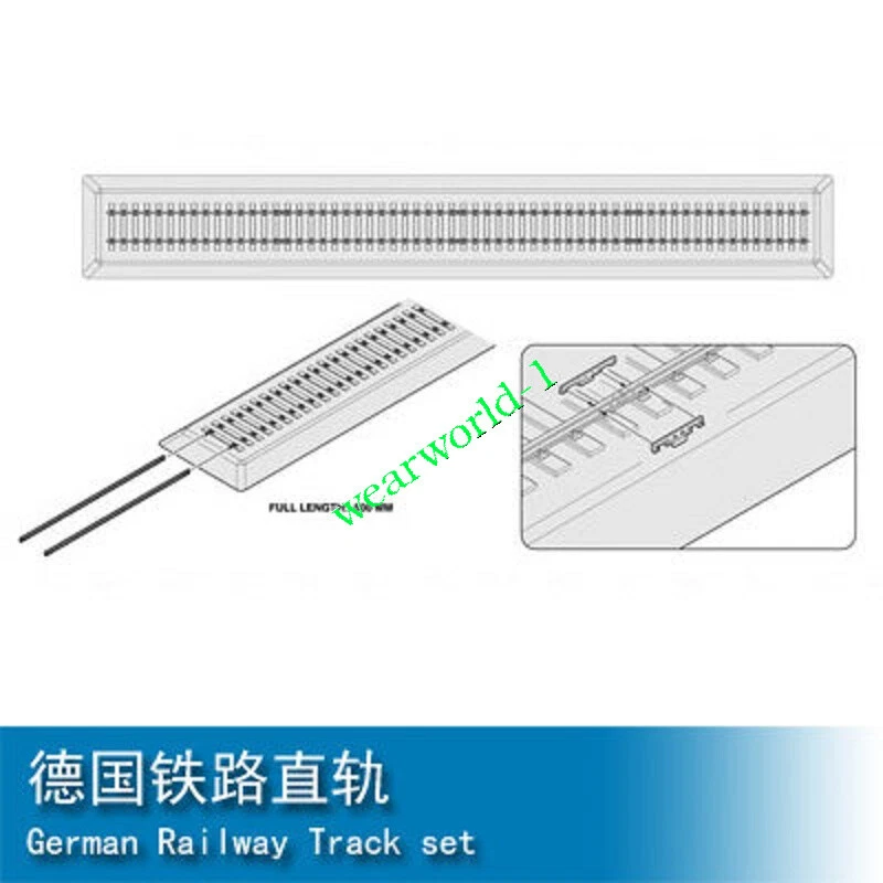 HOBBY BOSS 1/72 Scale German Railway Track Set Plastic for 82902 Model Train - Image 1 of 1