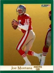 1991 Fleer Football Card #360 Joe Montana - Picture 1 of 2