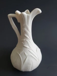 Vtg Rouse Parian Porcelain Ewer Pitcher Bennington Museum Cattails And Lilypads - Picture 1 of 8