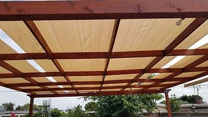 Paño de sombra 200GSM 90 % UV bloque corte crudo HDPE malla rollo toldo cubierta de sombra - Imagen 1 de 7