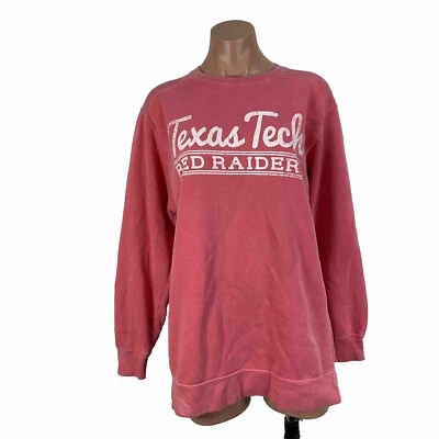 Texas Tech Sweatshirt Womens S Texas Tech Red Raiders Sweatshirt Pullover PINK - Image 1 of 4