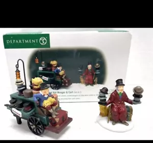 Dept 56 Dickens Village "Chelsea Market Hat Monger & Cart" #58392 Set of 2 w/BOX - Picture 1 of 4