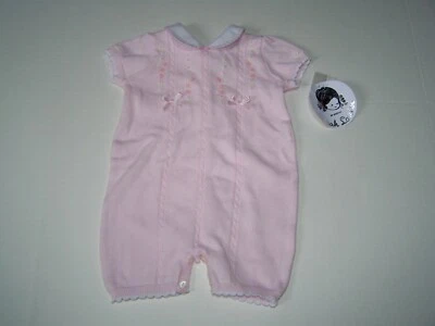 Sarah Louise Boutique Niñas Tejido Burbuja S/S Rosa con Arcos y Cuentas Talla 3M Nuevo con Etiquetas Foto 1 de 2