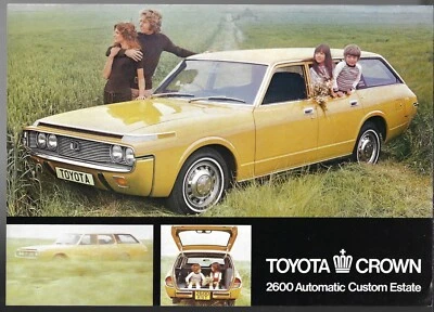 Toyota Crown 2600 Custom Estate 1971-72 UK Market Single Sheet Sales Brochure - Image 1 of 2
