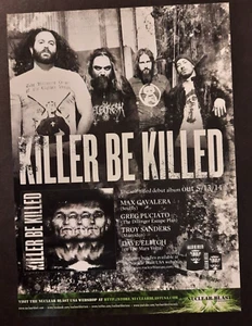 KILLER BE KILLED "Killer Be Killed" Max Cavalera ~ Magazine Print/Promo Ad 2014 - Picture 1 of 1