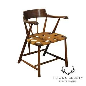 Wharton Esherick Sculpted Walnut Captain's Chair - Picture 1 of 12