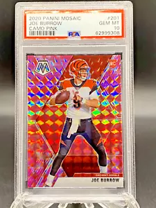 2020 Panini Mosaic Camo Pink #201 Joe Burrow Rookie RC PSA 10 - Bild 1 von 2