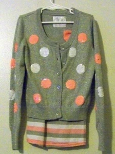Justice Girls Gray and Pink Sweater Outfit Size 8 EUC!!! - Picture 1 of 3