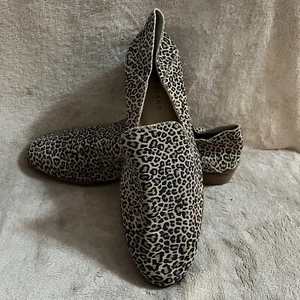Lucky Brand Women’s Cahill Leopard Print Leather Flats Size 9.5M Loafer Shoes - Picture 1 of 13