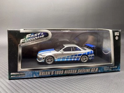 GREENLIGHT 2 FAST  2 FURIOUS BRIAN'S 1999 NISSAN SKYLINE GT-R 1/43  VHTF R34 - Image 1 of 4