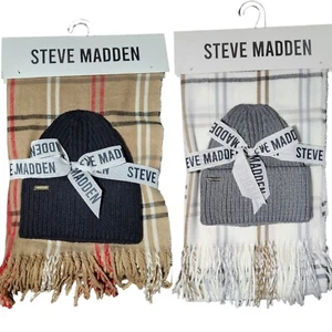 NEU MIT ETIKETT STEVE MADDEN SCHAL UND BEANIE SET Wählen Sie Ihre Lieblingsfarbe - Bild 1 von 9