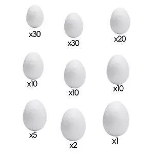 Foam Eggs Easter Eggs Smooth for Crafts White Polystyrene Eggs for Spring Early - Picture 1 of 64