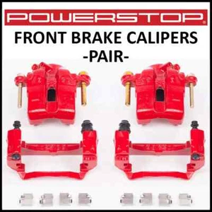 PowerStop Front Red Floating Brake Calipers w/Brackets fit 1994-2000 Mazda Miata - Picture 1 of 2
