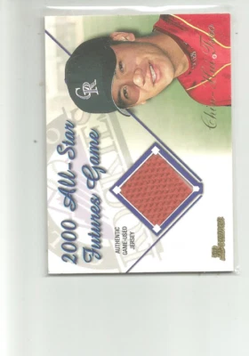 2001 BOWMAN FUTURES GAME RELICS #FGRCT CHIN-HUI TSAO   JERSEY   B58A - Image 1 of 2