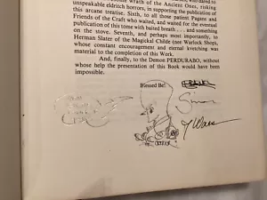 Necronomicon von Simon 1981 3. Auflage SIGNIERT MIT ORIGINAL ARTWORK ANSEHEN!!! - Bild 1 von 7