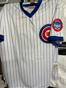 Cubs ERNIE BANKS #14 Mitchell & Ness CoopersTown Trikot weiß genäht Authentic XL - Bild 1 von 6