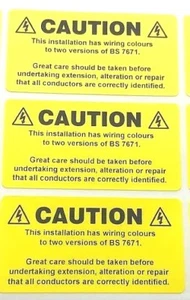 45 x Warning Installation labels, electrical stickers 49 x 25mm FREE P&P - Picture 1 of 1