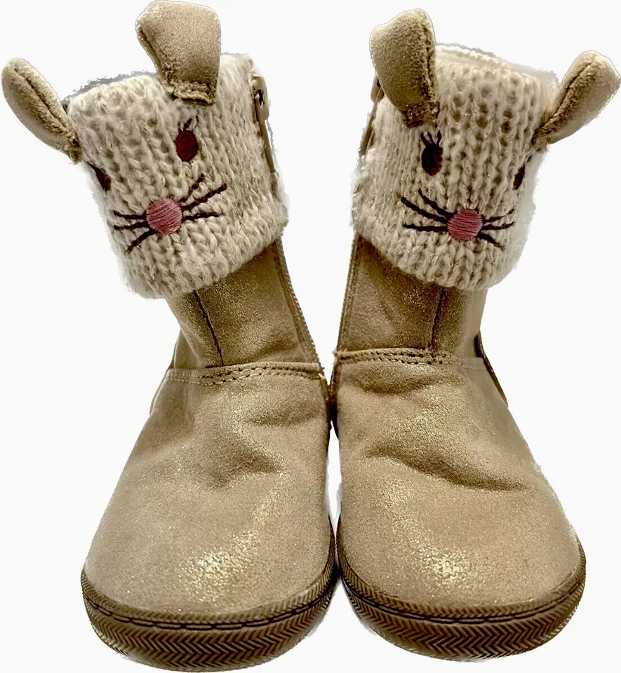 Koala Niños Toys R Us Bebés Niñas Tejido Dorado Top Conejo Botas de Invierno Talla 5 Foto 1 de 4