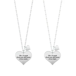 Doppia Collana Donna KIDULT FAMILY 751016 Acciaio Mamma Figlia F.P. - Foto 1 di 2