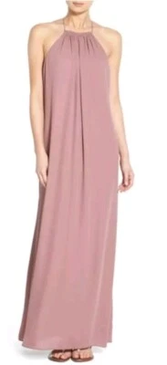 Everly High Neck Full-Length XS Maxi Dress Mauve #3 - Image 1 of 4