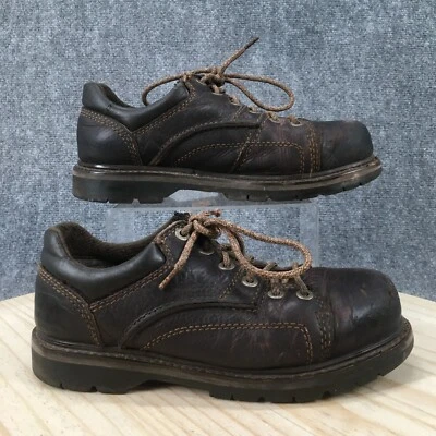 CAT Caterpillar Shoes Womens 9 Slip Resistant Work Oxford Brown Leather Lace Up - Image 1 of 4