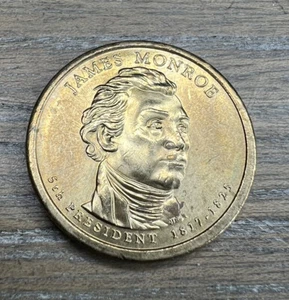 2008 P James Monroe Presidential Dollar Coin Circulated US Mint - Picture 1 of 3