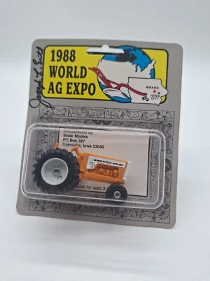 Minneapolis Moline 1988 World AG Expo 1/64 Tractor Signed By Joseph L. Erlt New - Image 1 of 4