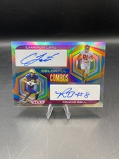 2023 Leaf Vivid Cameron Latu Ronnie Bell Gray Colorful Combos Rookie Auto /9