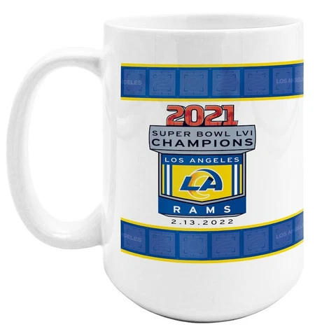 Los Angeles Rams Super Bowl LVI Champions - 15oz. Sublimated Ceramic Mug NFL Cover