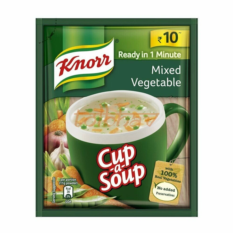 10 Confezioni Di Knorr Cup A Soup Mix Istantaneo Zuppa Di Verdure 9.5g Ognuna - Immagine 1 di 1