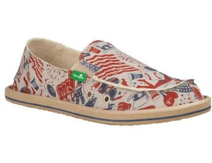 NWT Sanuk PATRIOT Kids AMERICAN FLAG Shoes Boys Girls 12 M - Picture 1 of 1