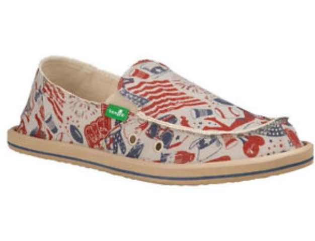 NWT Sanuk PATRIOT Kids AMERICAN FLAG Shoes Boys Girls 12 M - Image 1 of 1