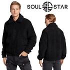 Brave Soul Men's Black Fleece Jacket S to XL Full Zip Workwear Jackets for Men