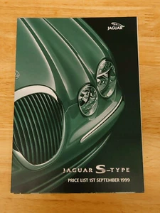 1999 Jaguar S-Type Price List Brochure - Picture 1 of 1