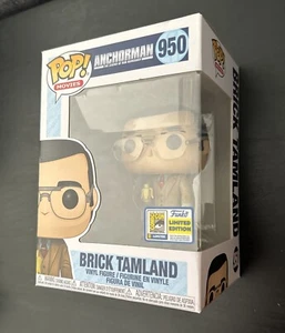 Funko Pop! Movies: Anchorman- Brick Tamland #950, 2020 SDCC EXC *Slight crease - Picture 1 of 6