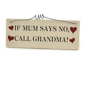 Funny Call Grandma Gran Grandad Mum Family Love Relationship Home Quote Wooden - Picture 1 of 2