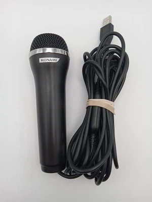 Konami Logitech E-UR20 USB Microphone Wii PS2 PS3 XBOX 360 Wired Mic Black - Image 1 of 4